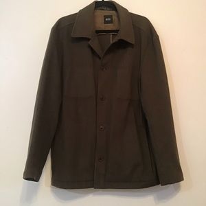 Hugo Boss Chess Virgin Wool / Cashmere Peacoat Overcoat.